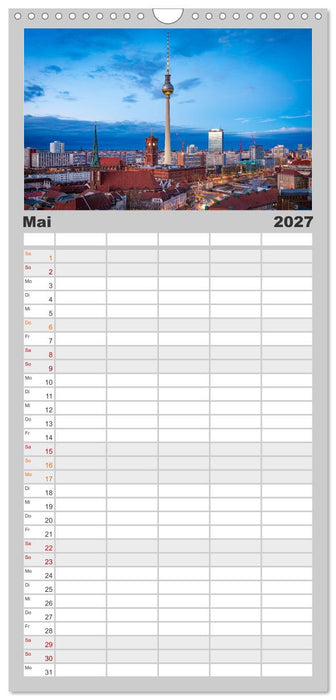 Deutsche Städte im schönsten Licht (CALVENDO Familienplaner 2027)