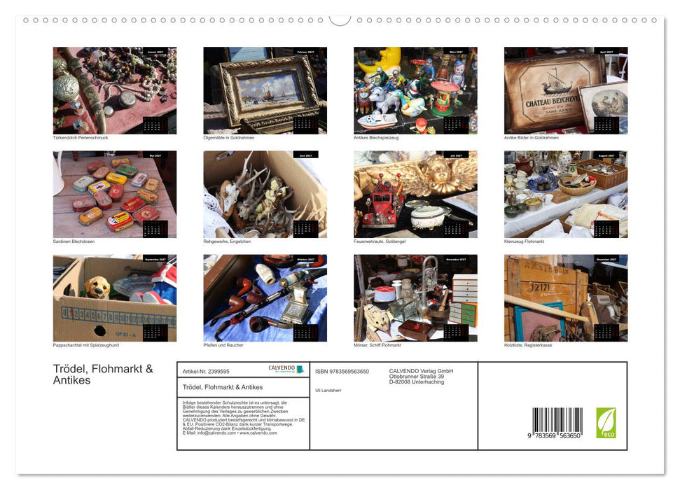 Trödel, Flohmarkt & Antikes (CALVENDO Premium Wandkalender 2027)