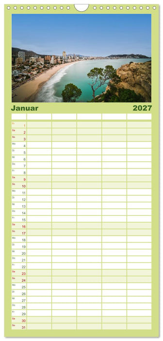 Wundervolle Costa Blanca (CALVENDO Familienplaner 2027)