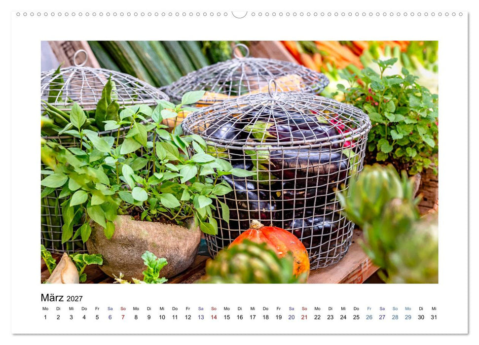 Wochenmarkt - Genussvoll Einkaufen (CALVENDO Premium Wandkalender 2027)