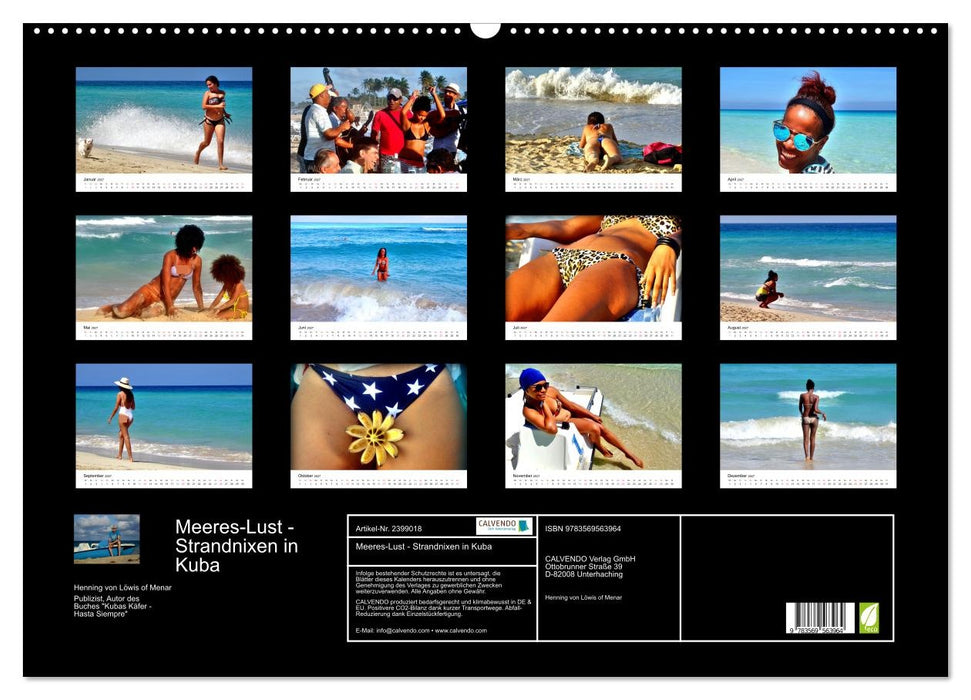 Meeres-Lust - Strandnixen in Kuba (CALVENDO Wandkalender 2027)