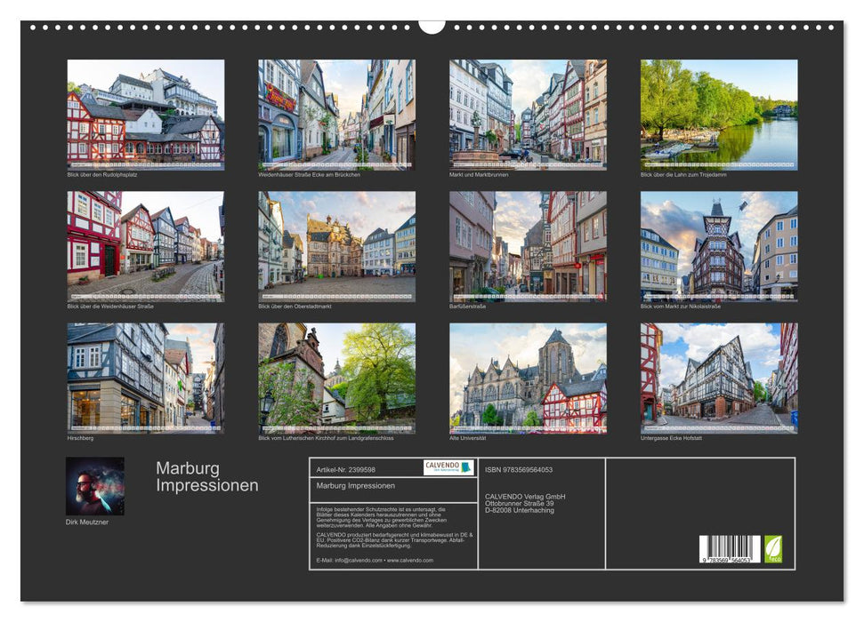 Marburg Impressionen (CALVENDO Wandkalender 2027)