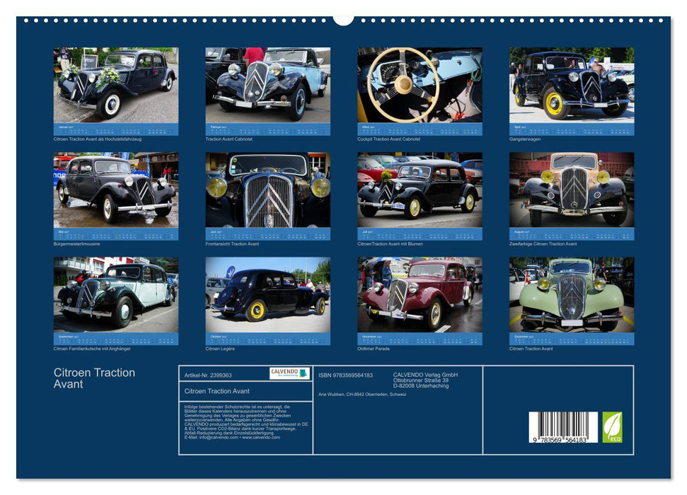 Citroen Traction Avant (CALVENDO Premium Wandkalender 2027)