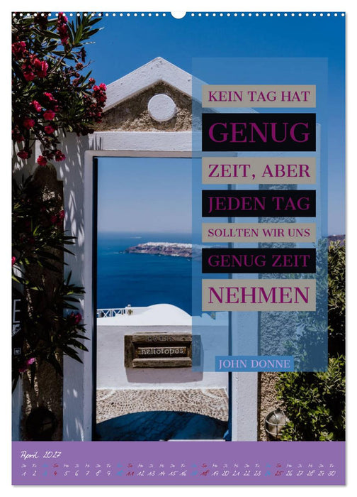 Aktiviere deine Gelassenheit Weisheiten und Zitate (CALVENDO Premium Wandkalender 2027)