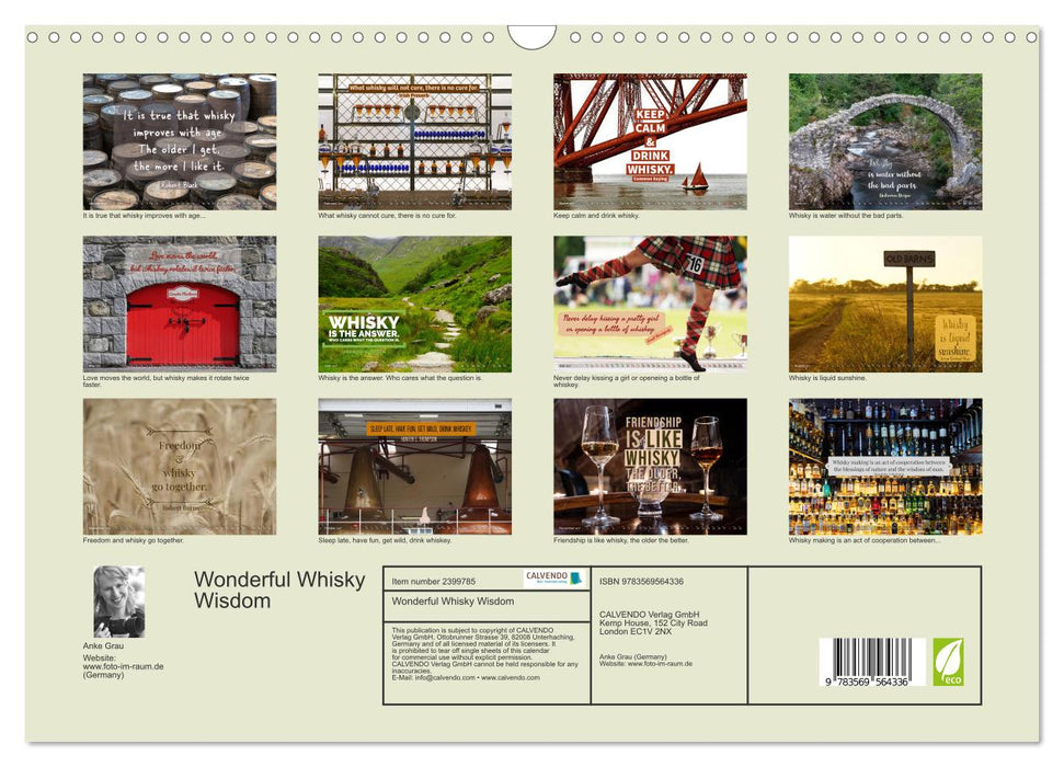 Wonderful Whisky Wisdom (CALVENDO Monthly Calendar 2027)