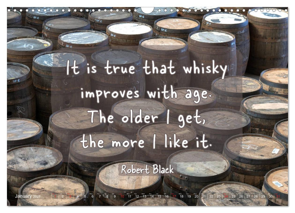 Wonderful Whisky Wisdom (CALVENDO Monthly Calendar 2027)