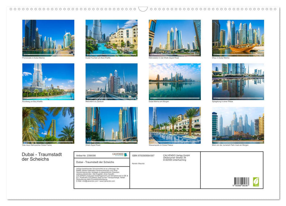 Dubai - Traumstadt der Scheichs (CALVENDO Wandkalender 2027)
