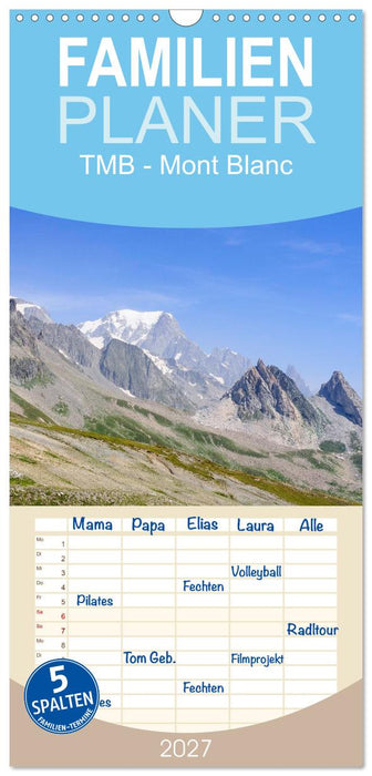 TMB - Mont Blanc (CALVENDO Familienplaner 2027)