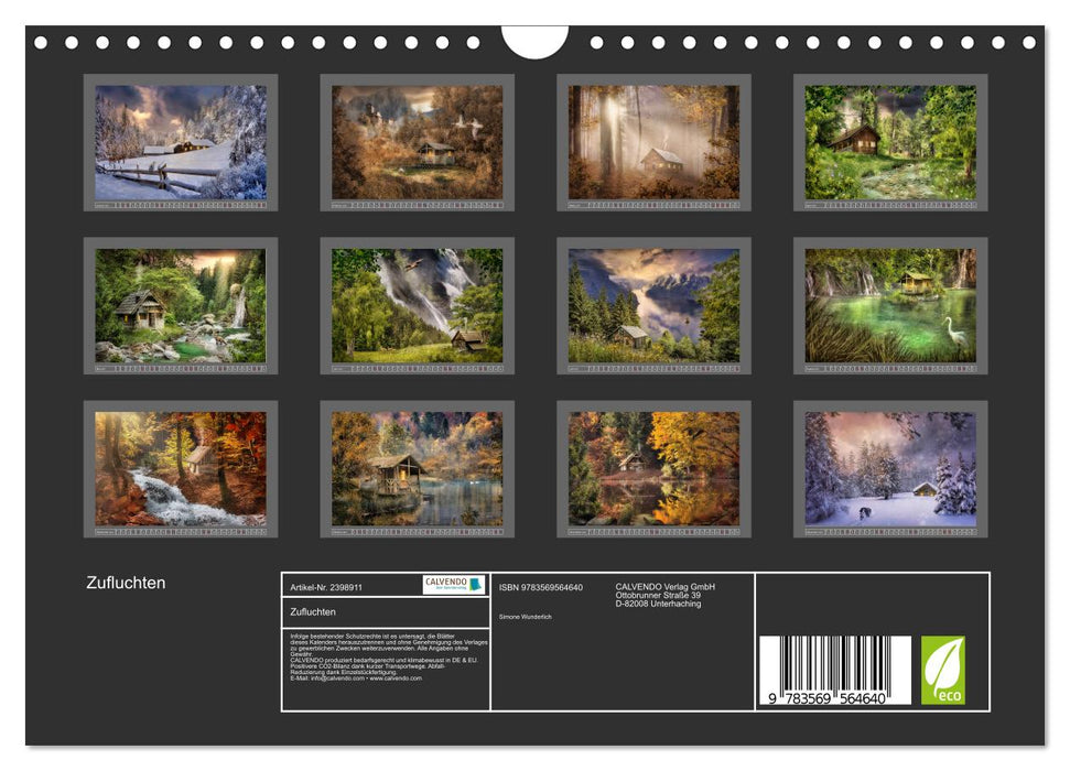 Zufluchten (CALVENDO Wandkalender 2027)