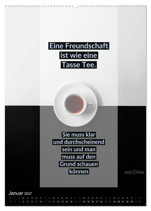 TEE Weisheiten und Zitate (CALVENDO Wandkalender 2027)