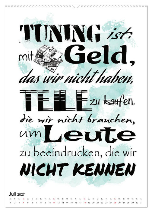 Biker-Sprüche (CALVENDO Premium Wandkalender 2027)