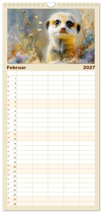 Erdmännchen. Kleine Helden der Savanne (CALVENDO Familienplaner 2027)