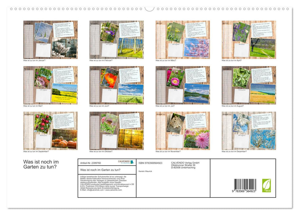 Was ist noch im Garten zu tun? (CALVENDO Premium Wandkalender 2027)