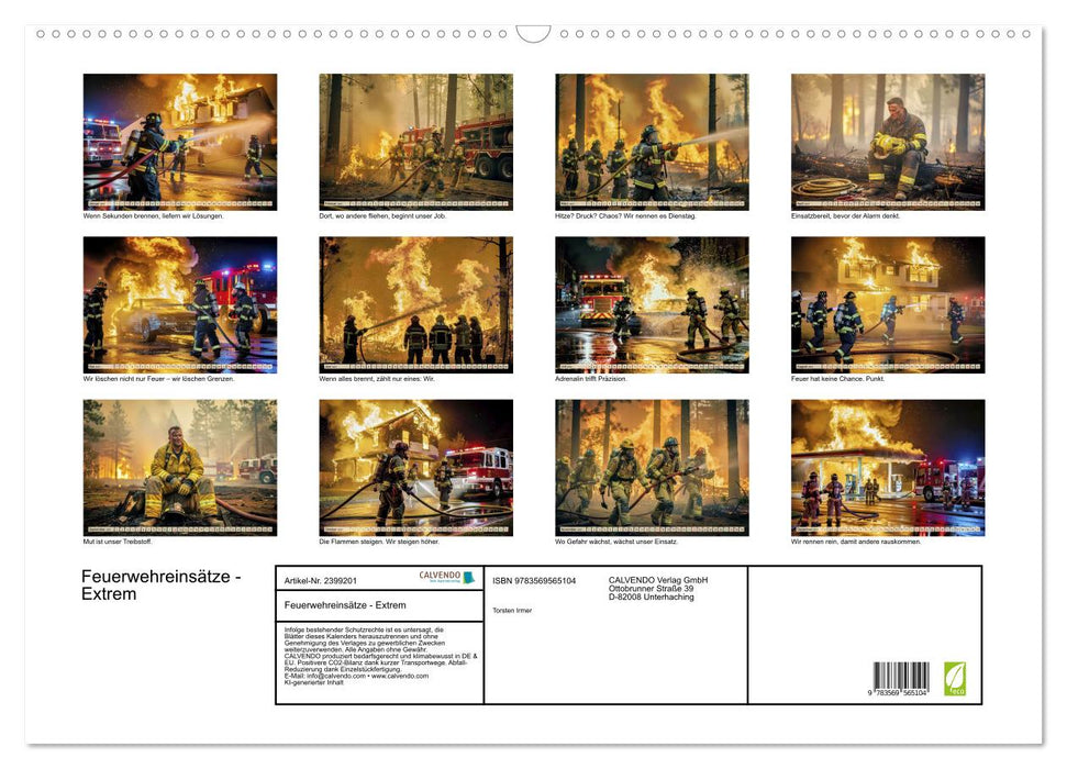 Feuerwehreinsätze - Extrem (CALVENDO Wandkalender 2027)