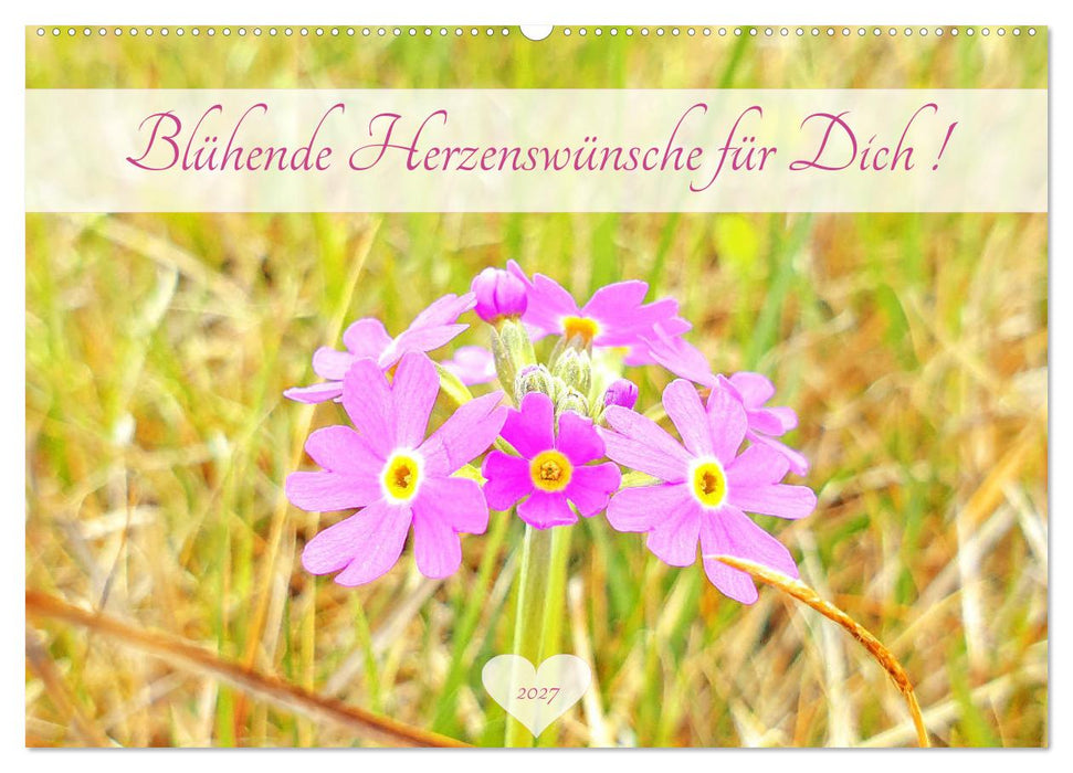 Blühende Herzenswünsche für Dich! (CALVENDO Wandkalender 2027)