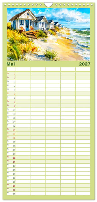 Niederlande. Aquarelle zwischen Grachten und Tulpenfeldern (CALVENDO Familienplaner 2027)