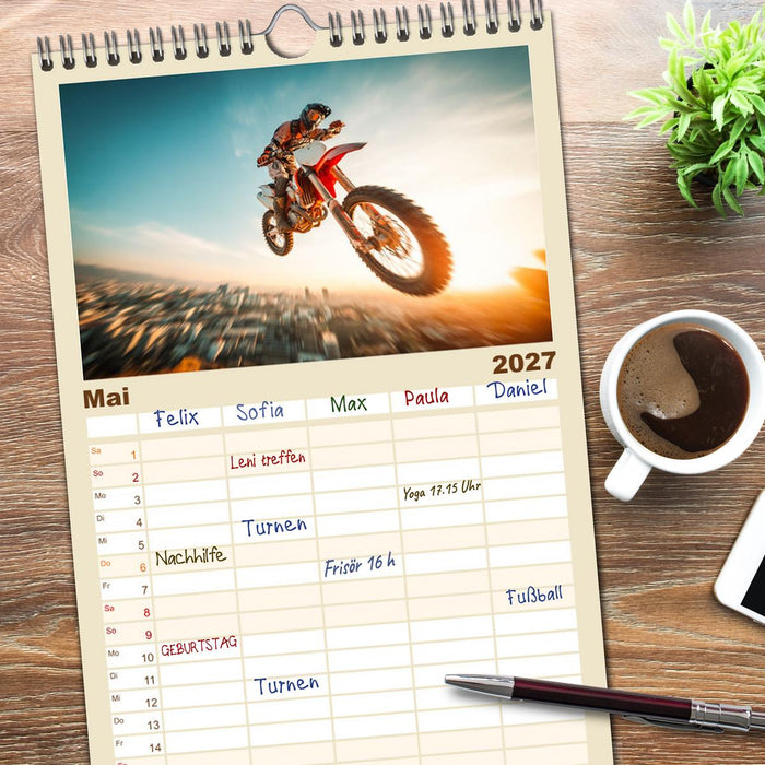 MX - Motocross - Impressionen (CALVENDO Familienplaner 2027)