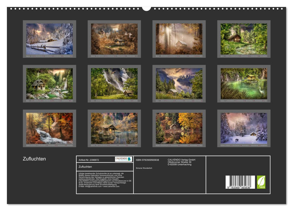 Zufluchten (CALVENDO Premium Wandkalender 2027)