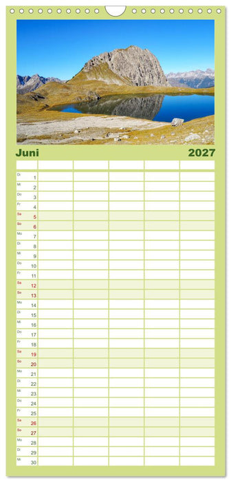 Lechtaler Alpen (CALVENDO Familienplaner 2027)