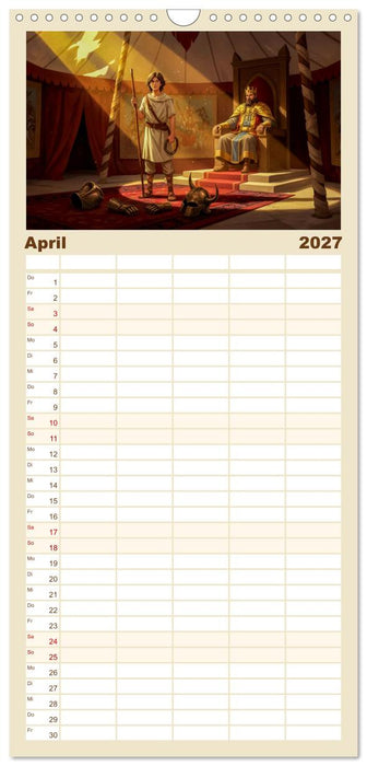 David gegen Goliath – Mut besiegt Stärke (CALVENDO Familienplaner 2027)