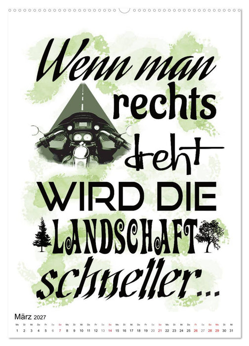 Biker-Sprüche (CALVENDO Wandkalender 2027)