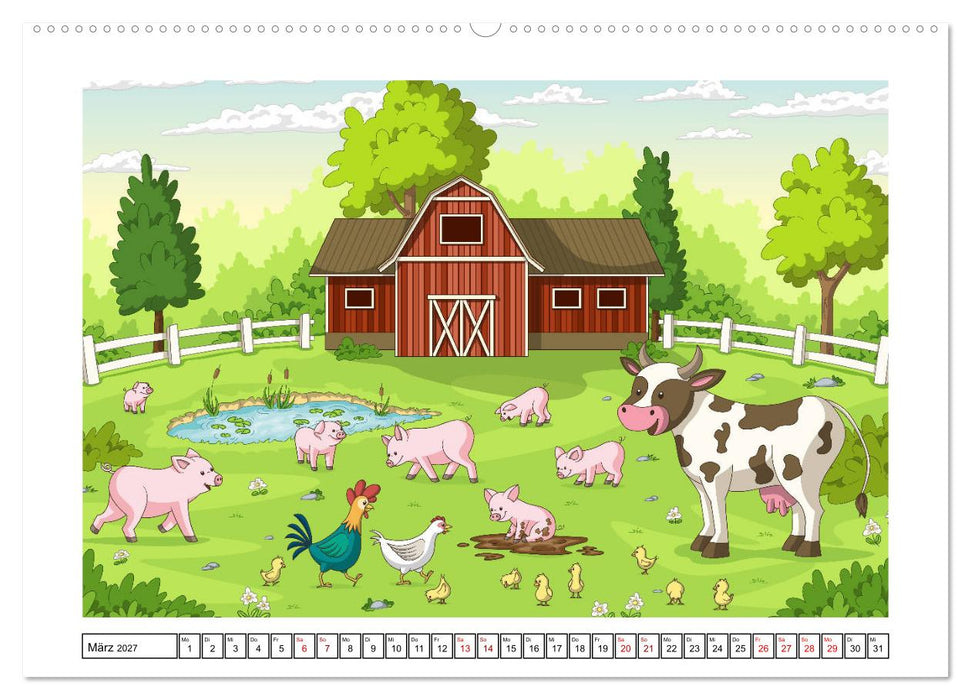 Der bunte Kinderkalender (CALVENDO Premium Wandkalender 2027)