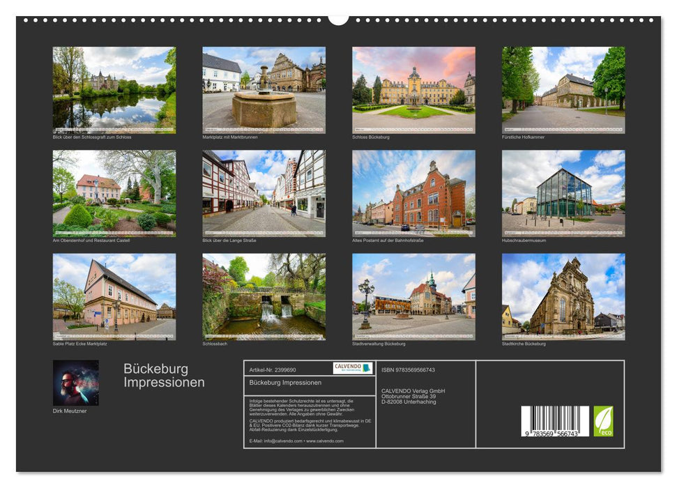Bückeburg Impressionen (CALVENDO Premium Wandkalender 2027)