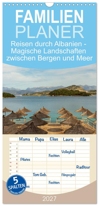 Reisen durch Albanien - Magische Landschaften zwischen Bergen und Meer (CALVENDO Familienplaner 2027)