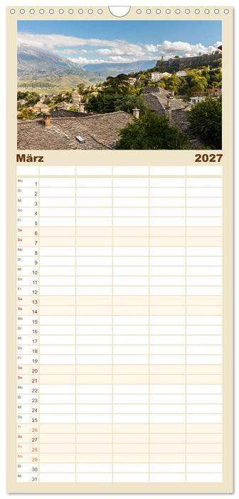Reisen durch Albanien - Magische Landschaften zwischen Bergen und Meer (CALVENDO Familienplaner 2027)