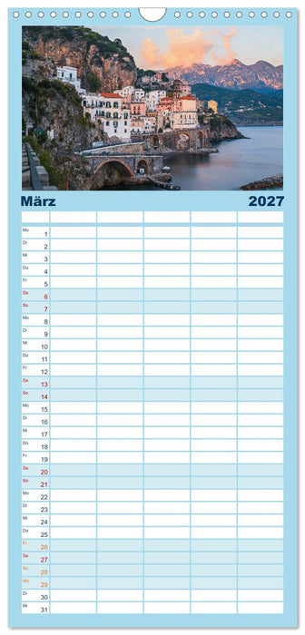 Wundervolle Amalfiküste (CALVENDO Familienplaner 2027)