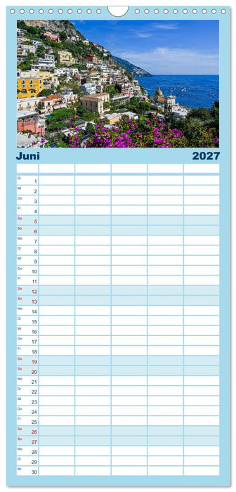 Wundervolle Amalfiküste (CALVENDO Familienplaner 2027)