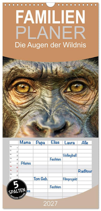 Die Augen der Wildnis (CALVENDO Familienplaner 2027)