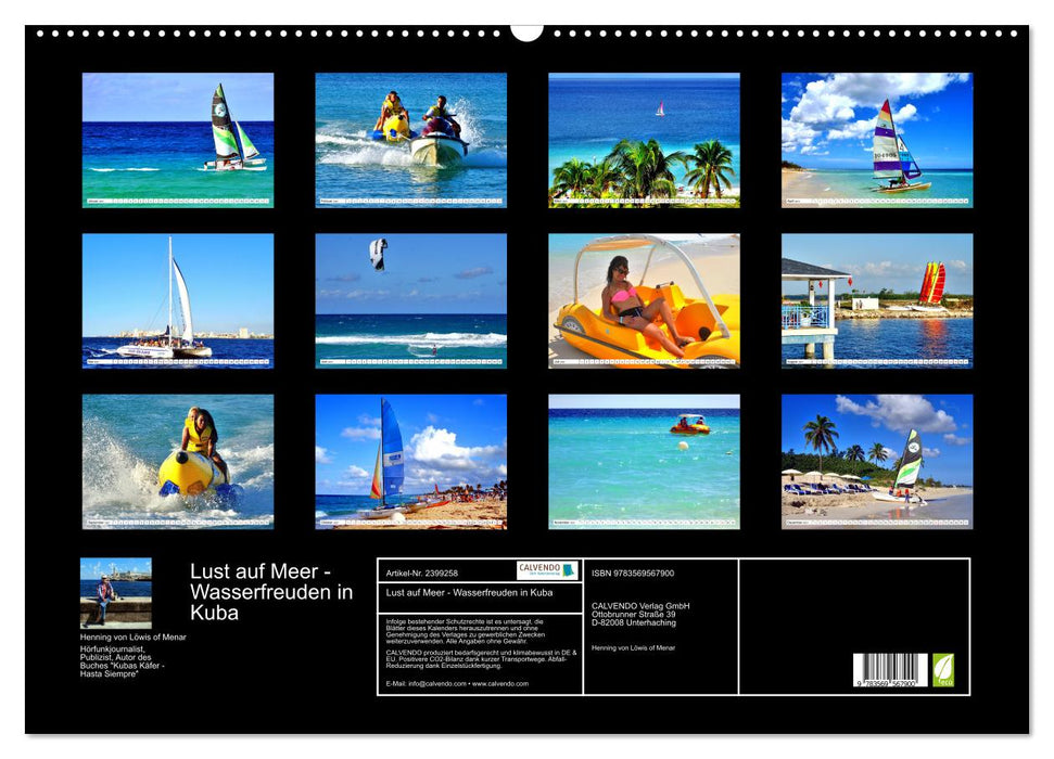 Lust auf Meer - Wasserfreuden in Kuba (CALVENDO Wandkalender 2027)