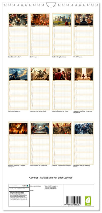 Camelot – Aufstieg und Fall einer Legende (CALVENDO Familienplaner 2027)