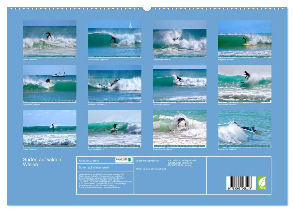 Surfen auf wilden Wellen (CALVENDO Premium Wandkalender 2027)