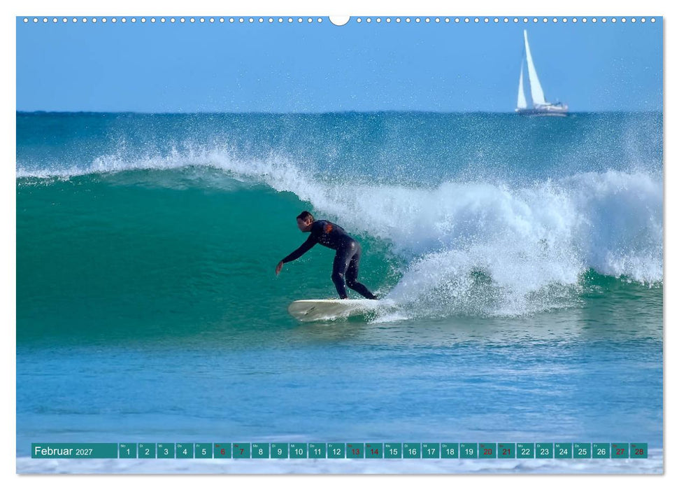 Surfen auf wilden Wellen (CALVENDO Premium Wandkalender 2027)