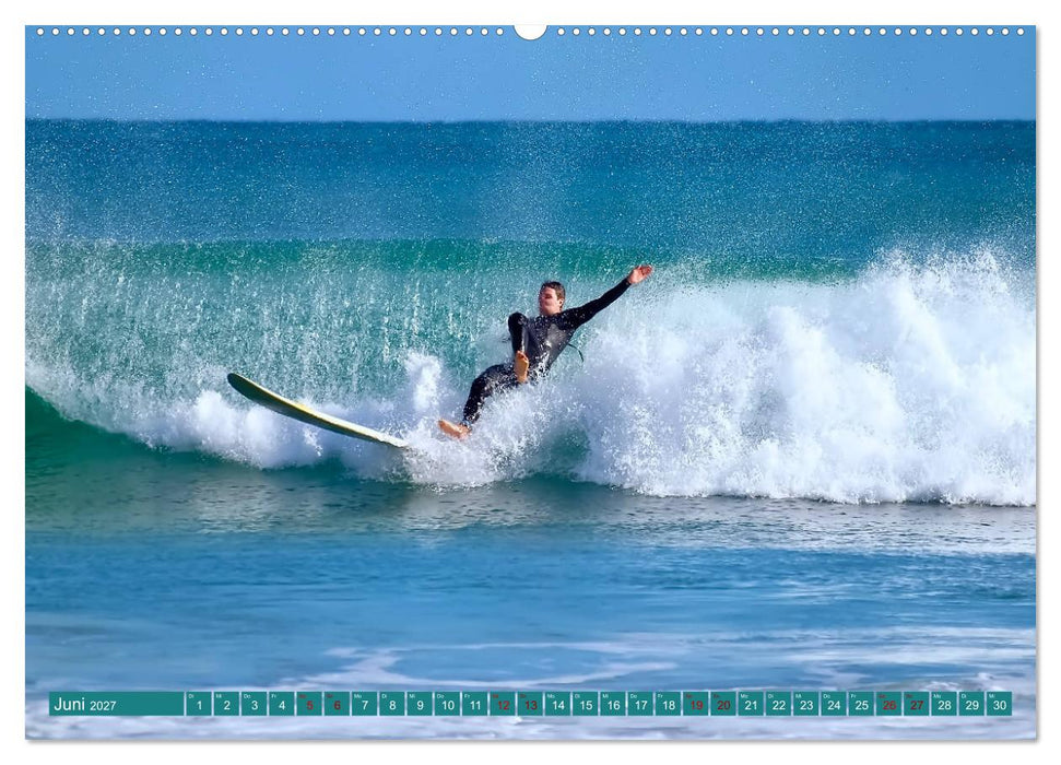 Surfen auf wilden Wellen (CALVENDO Premium Wandkalender 2027)