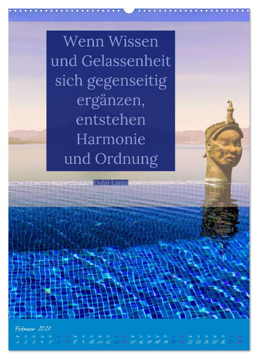 Aktiviere deine Gelassenheit Weisheiten und Zitate (CALVENDO Wandkalender 2027)