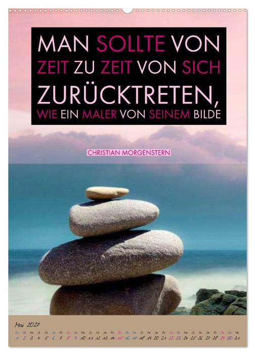 Aktiviere deine Gelassenheit Weisheiten und Zitate (CALVENDO Wandkalender 2027)
