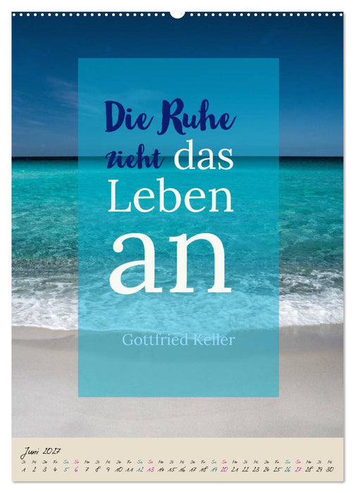 Aktiviere deine Gelassenheit Weisheiten und Zitate (CALVENDO Wandkalender 2027)