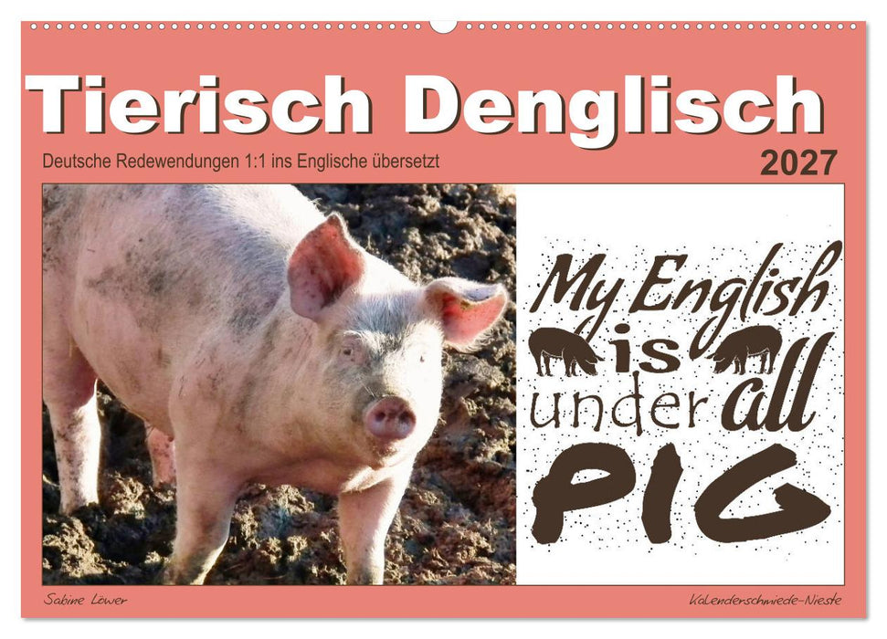 Tierisch Denglisch (CALVENDO Wandkalender 2027)