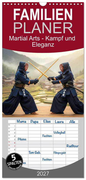 Martial Arts - Kampf und Eleganz (CALVENDO Familienplaner 2027)