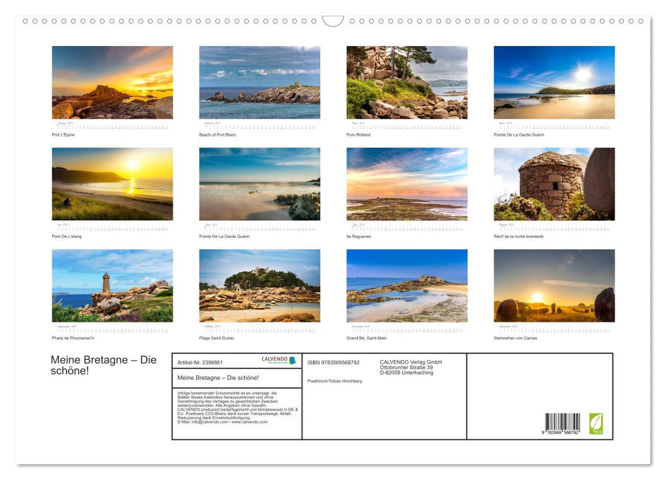 Meine Bretagne – Die schöne! (CALVENDO Wandkalender 2027)
