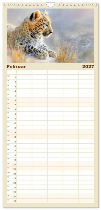Leopardenkinder. Afrikas Katzenbabys im Licht der Natur (CALVENDO Familienplaner 2027)