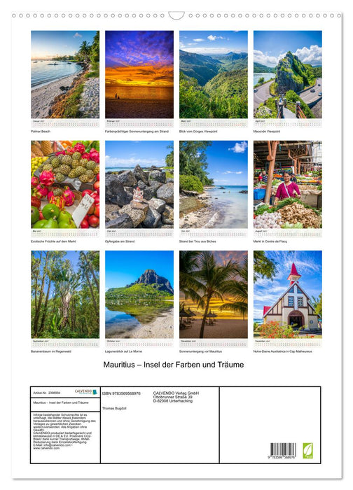 Mauritius – Insel der Farben und Träume (CALVENDO Wandkalender 2027)