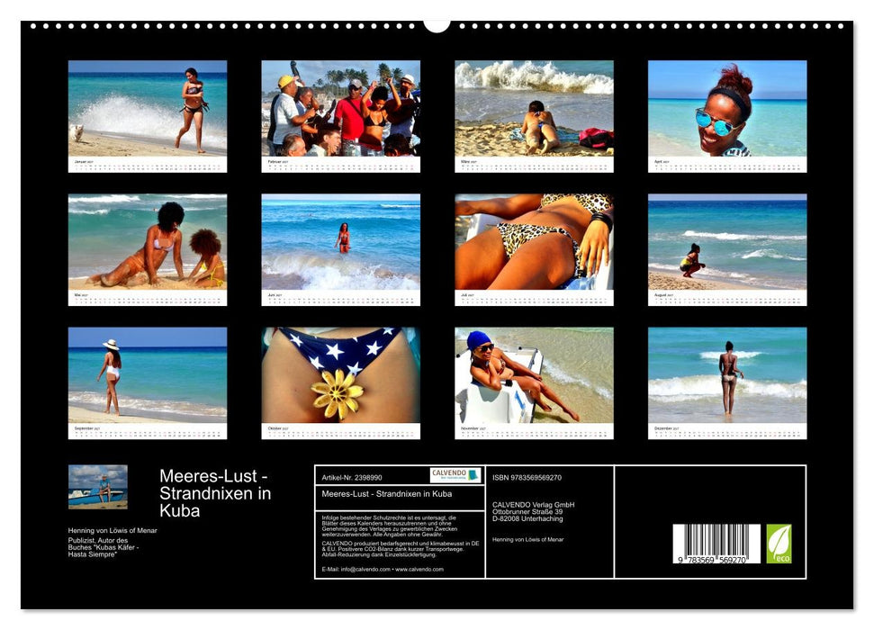 Meeres-Lust - Strandnixen in Kuba (CALVENDO Premium Wandkalender 2027)