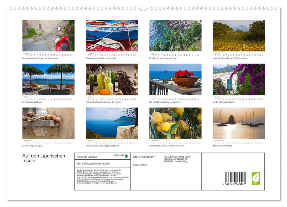 Auf den Liparischen Inseln (CALVENDO Premium Wandkalender 2027)
