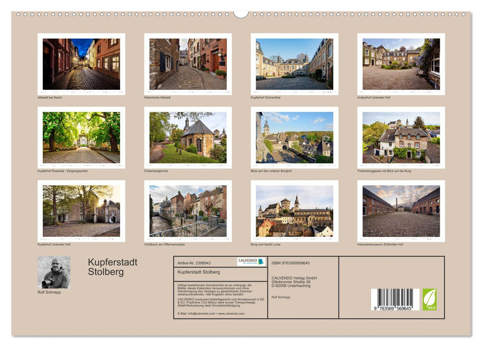Kupferstadt Stolberg (CALVENDO Premium Wandkalender 2027)