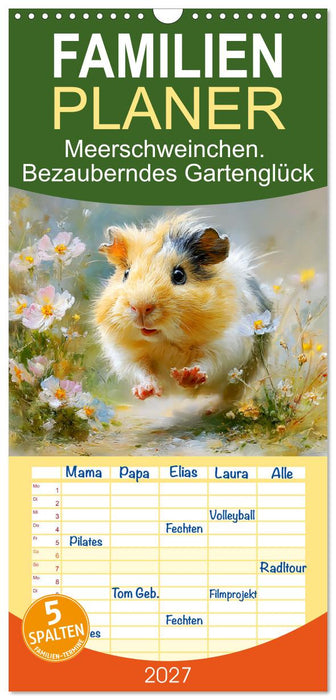 Meerschweinchen. Bezauberndes Gartenglück (CALVENDO Familienplaner 2027)