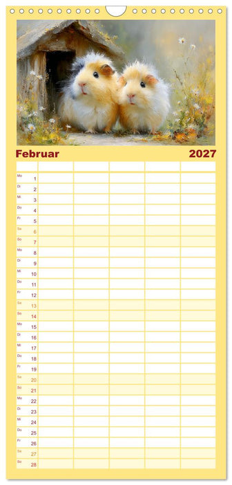 Meerschweinchen. Bezauberndes Gartenglück (CALVENDO Familienplaner 2027)